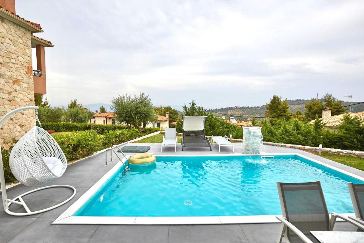 Earthy Boutique Luxurious House -Marble Luxury House Paliouri Exterior foto