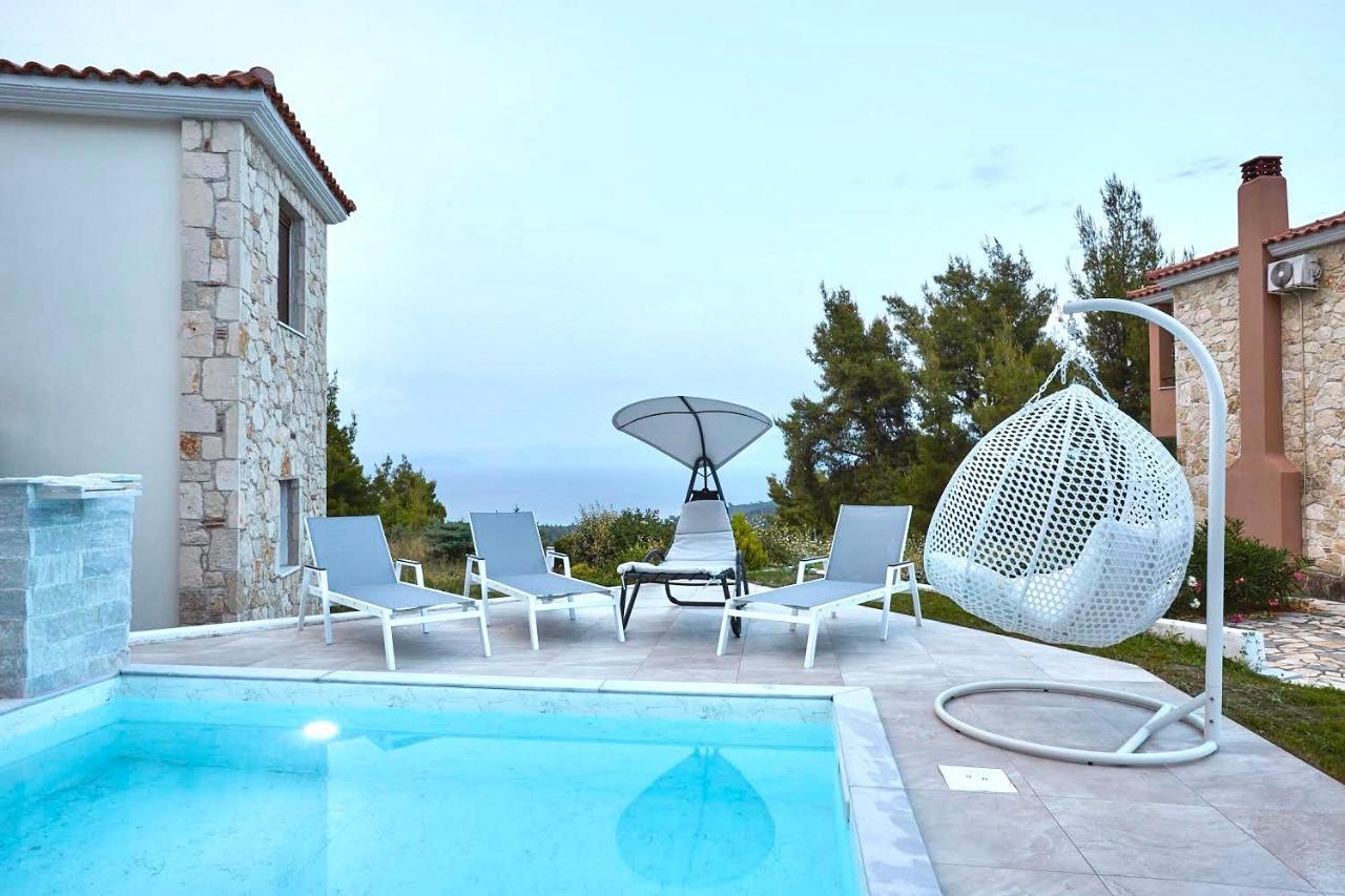 Earthy Boutique Luxurious House -Marble Luxury House Paliouri Exterior foto