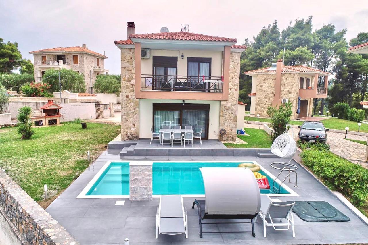 Earthy Boutique Luxurious House -Marble Luxury House Paliouri Exterior foto
